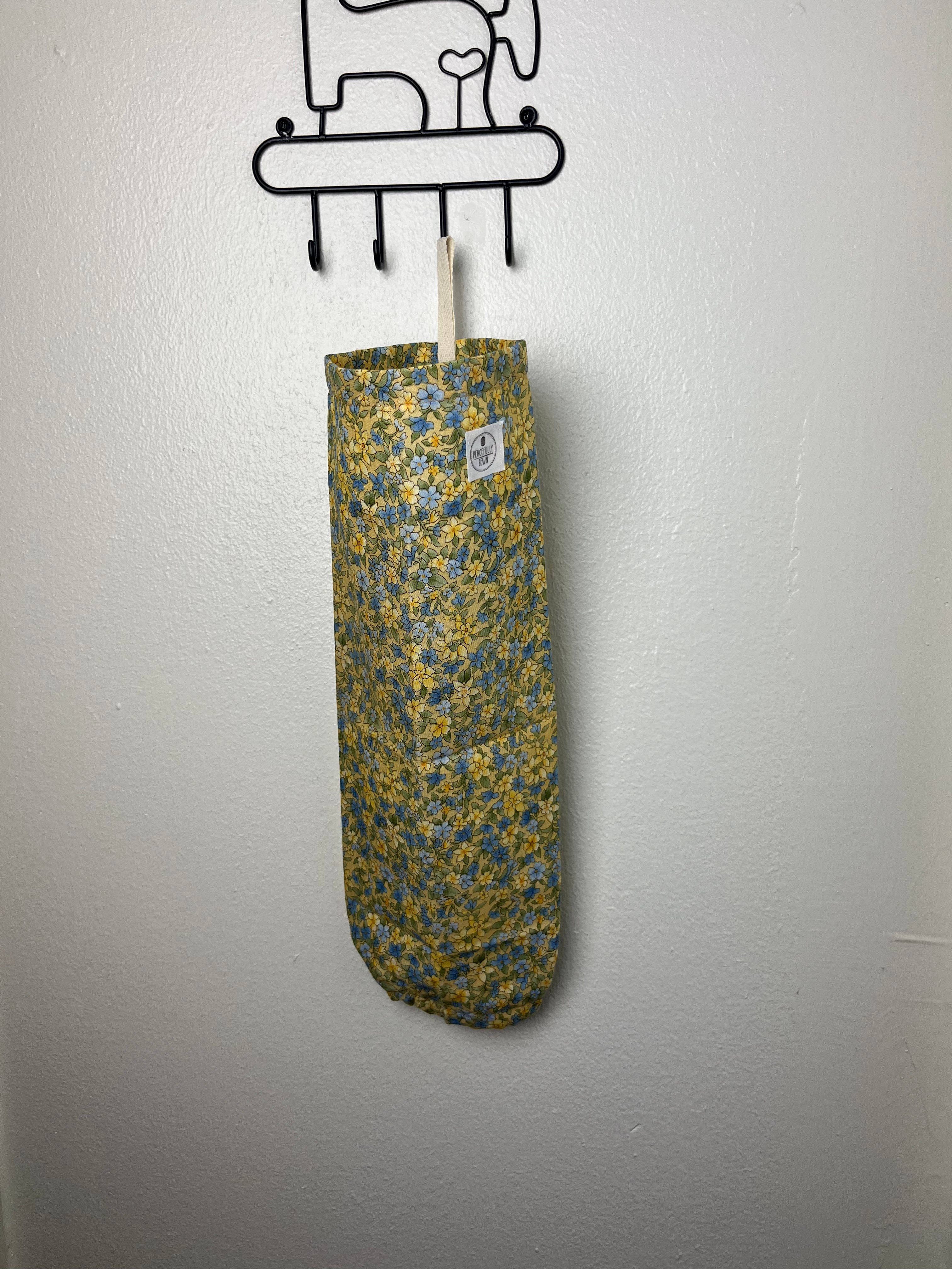 Yellow & Blue Grocery Bag Holder