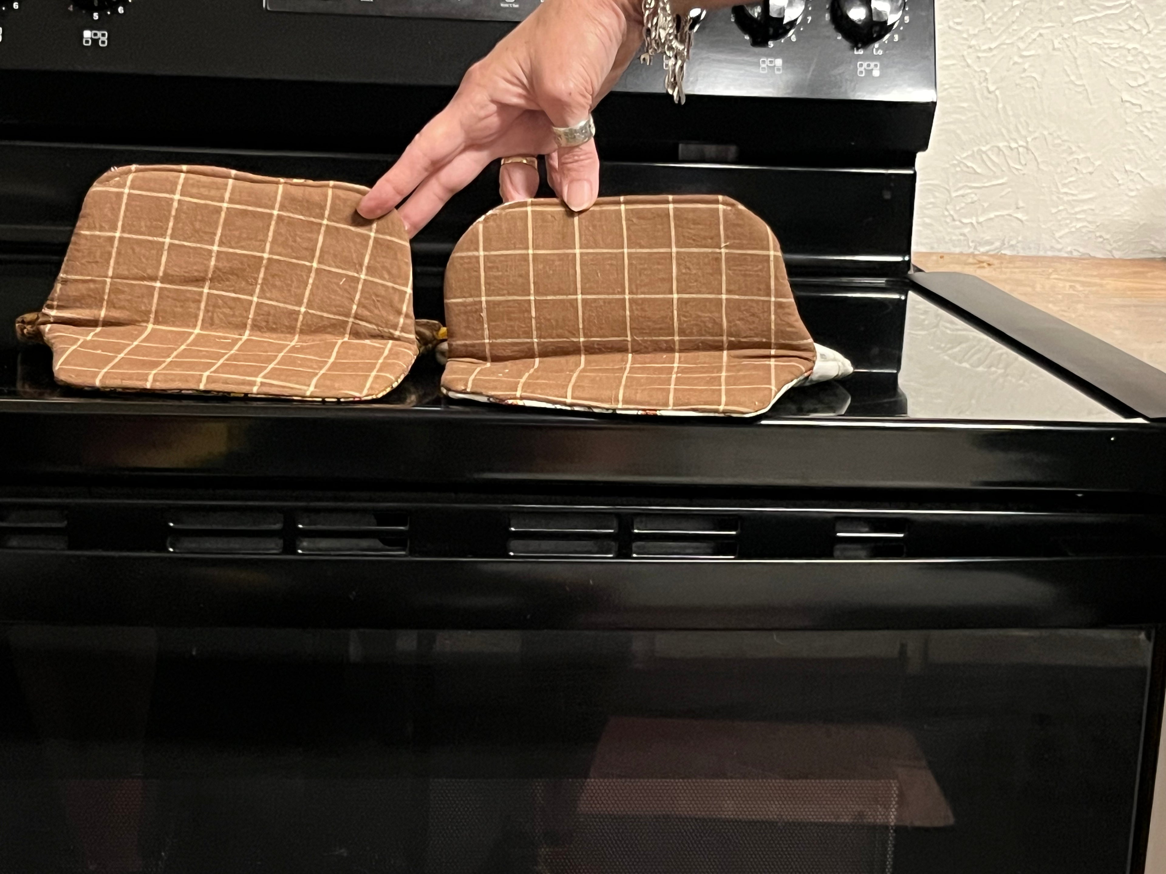 Brown Chicken Oven Mitts Set of 2