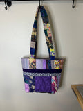 Purple Quilted Tote Bag