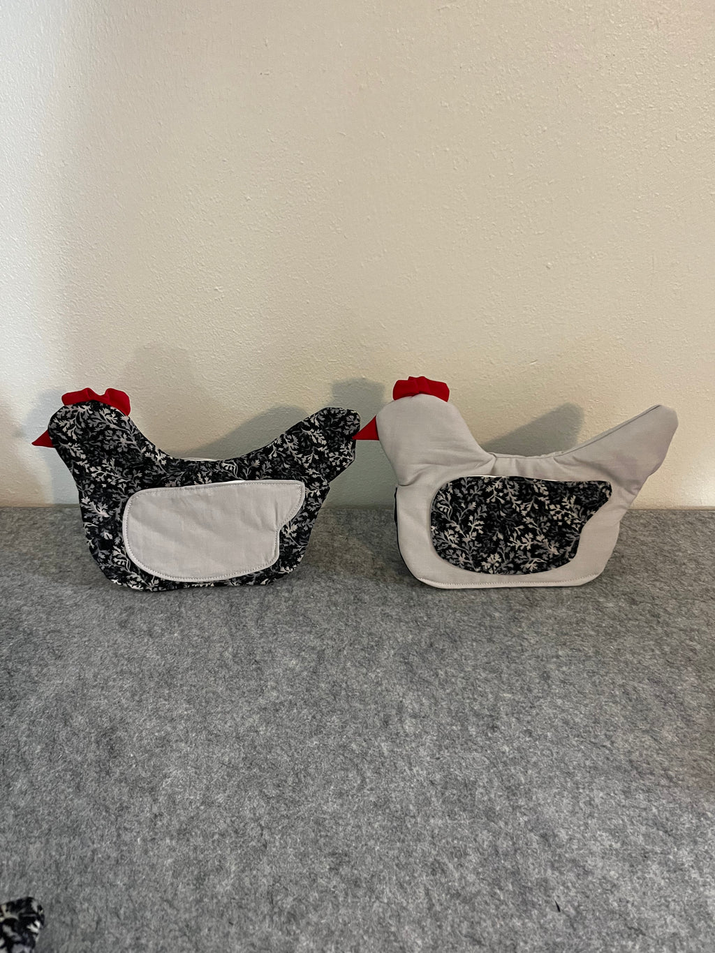 Gray & Black Chicken Oven Mitts Set of 2