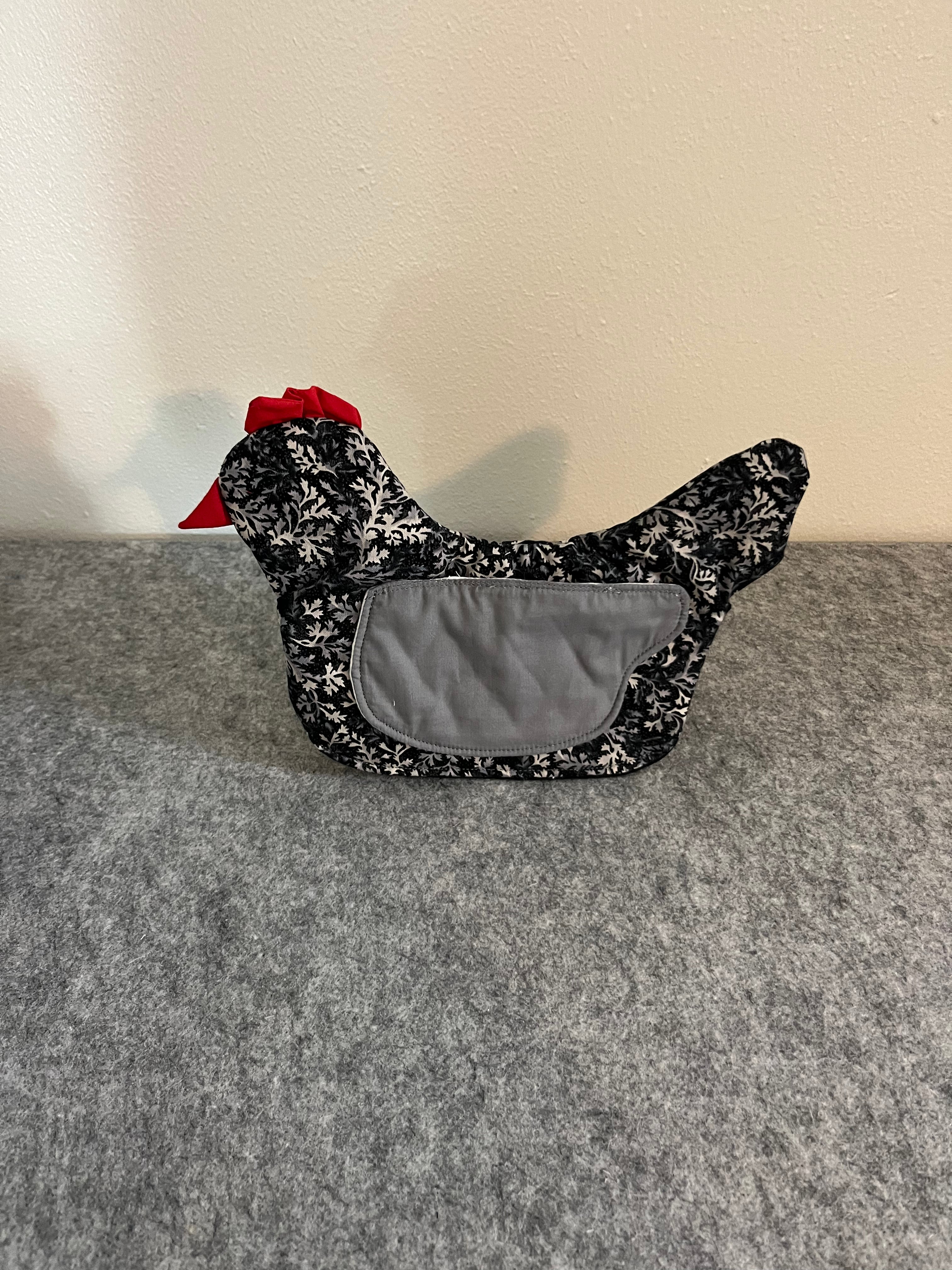 Gray & Black Chicken Oven Mitt